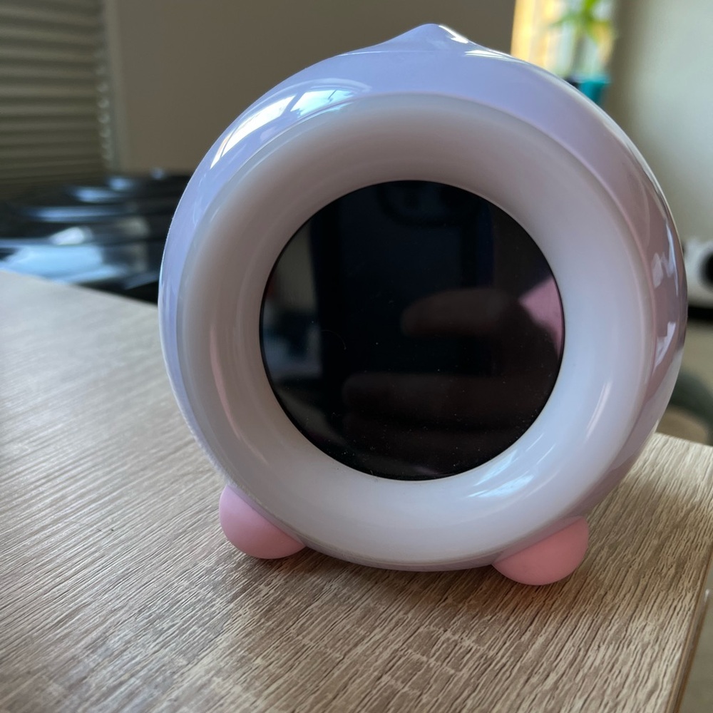 Little Hippo Pink and White Kids Alarm Clock/sleep trainer sound machine